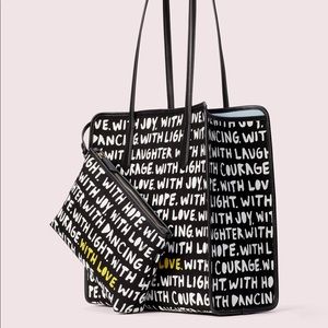 Kate Spade x Cleo Wade limited collab tote + cosmetic bag!